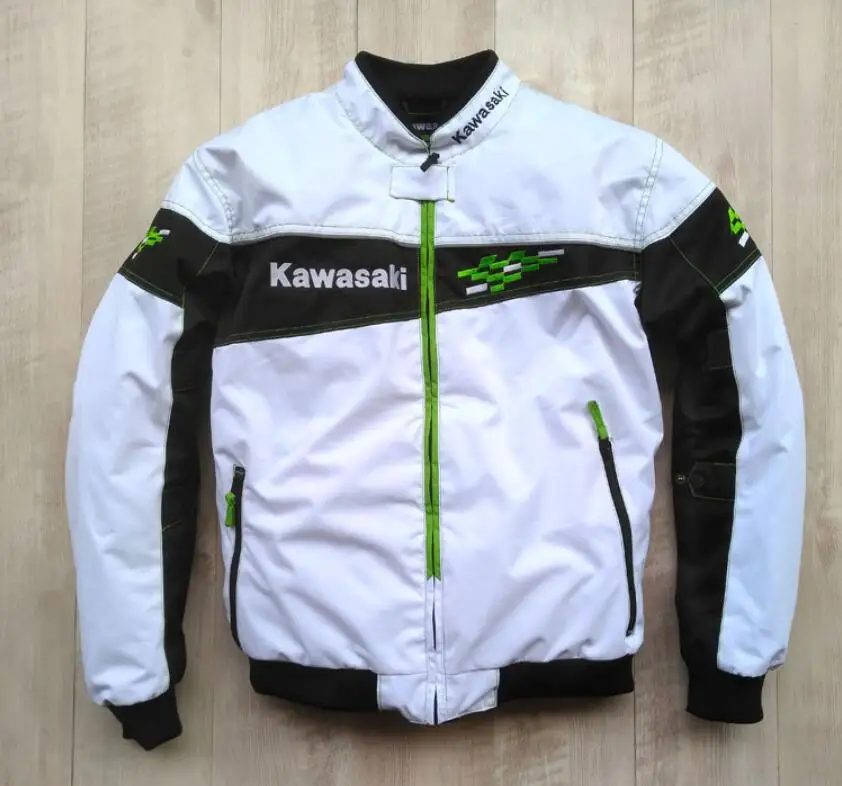 Новая коллекция осень/зима, Теплая мужская одежда для kawasaki, куртка для гоночного автомобиля, куртка для водителя и защита