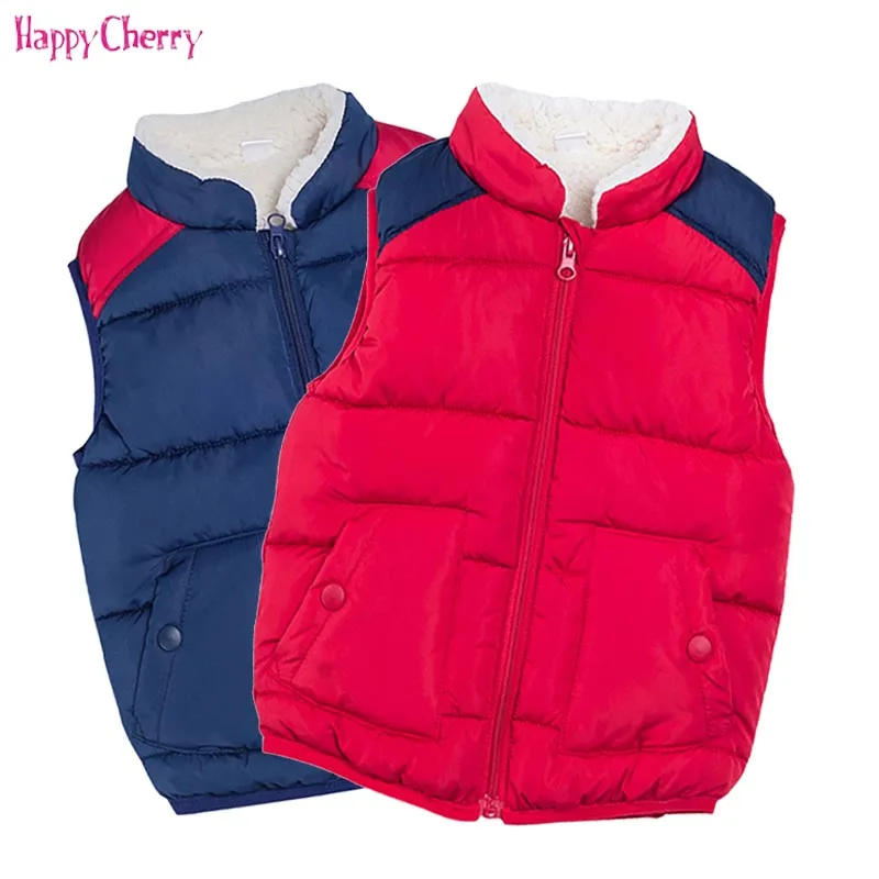 Autumn Winter Children Vest Jacket Kids Casual Cotton Warm Fleece Vest Children Outerwear Clothing Boys Girls Waistcoats