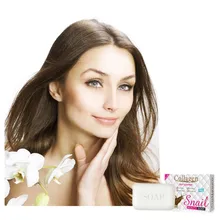 Увлажняющее Отбеливающее очищающее мыло с протеином улитки дезодорирующее лечение акне дерматита. Анти-морщинки Омоложения Кожи Мыло