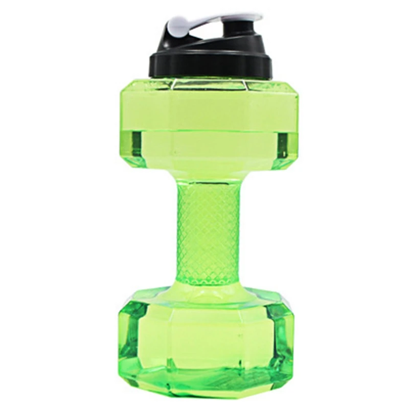 

Large Water Bottle Outdoor Sports Bottle 2.2 Liter PETG Dumbbell Sport Running Fitness Exercise Fitness Shake Weight
