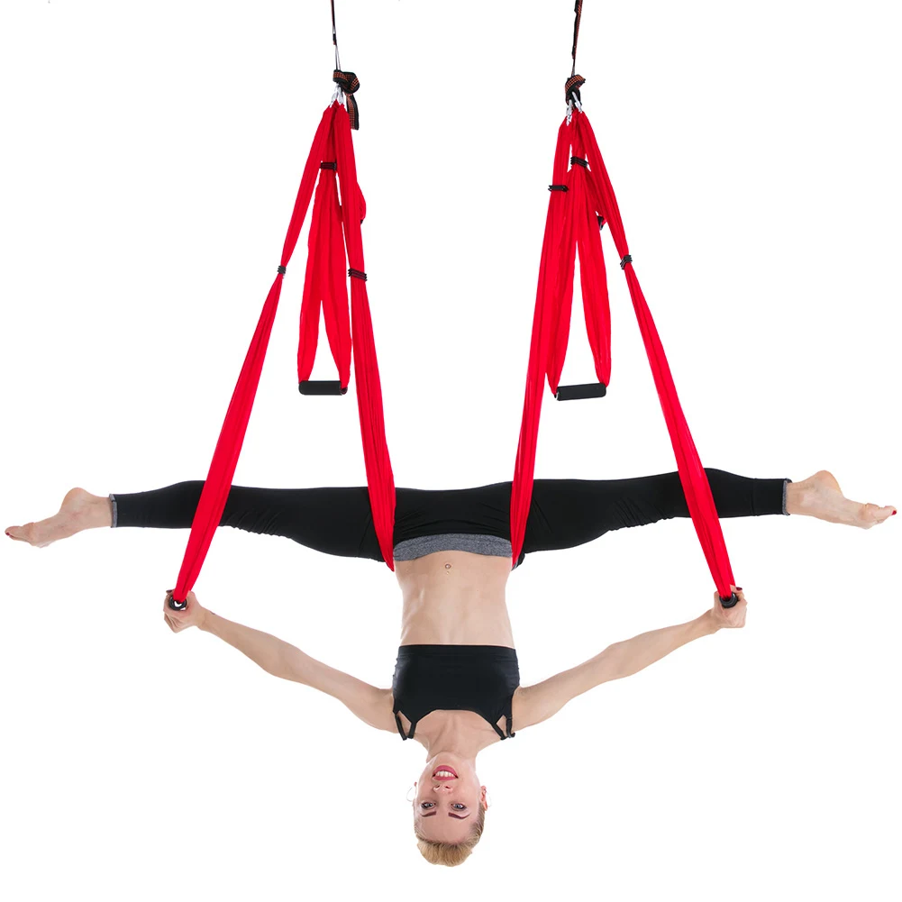 Aerial Yoga Swing набор строп сильный антигравитационный гамак для йоги комплект трапециевидный инверсия инструмент с удлинительными ремнями расширительный винт