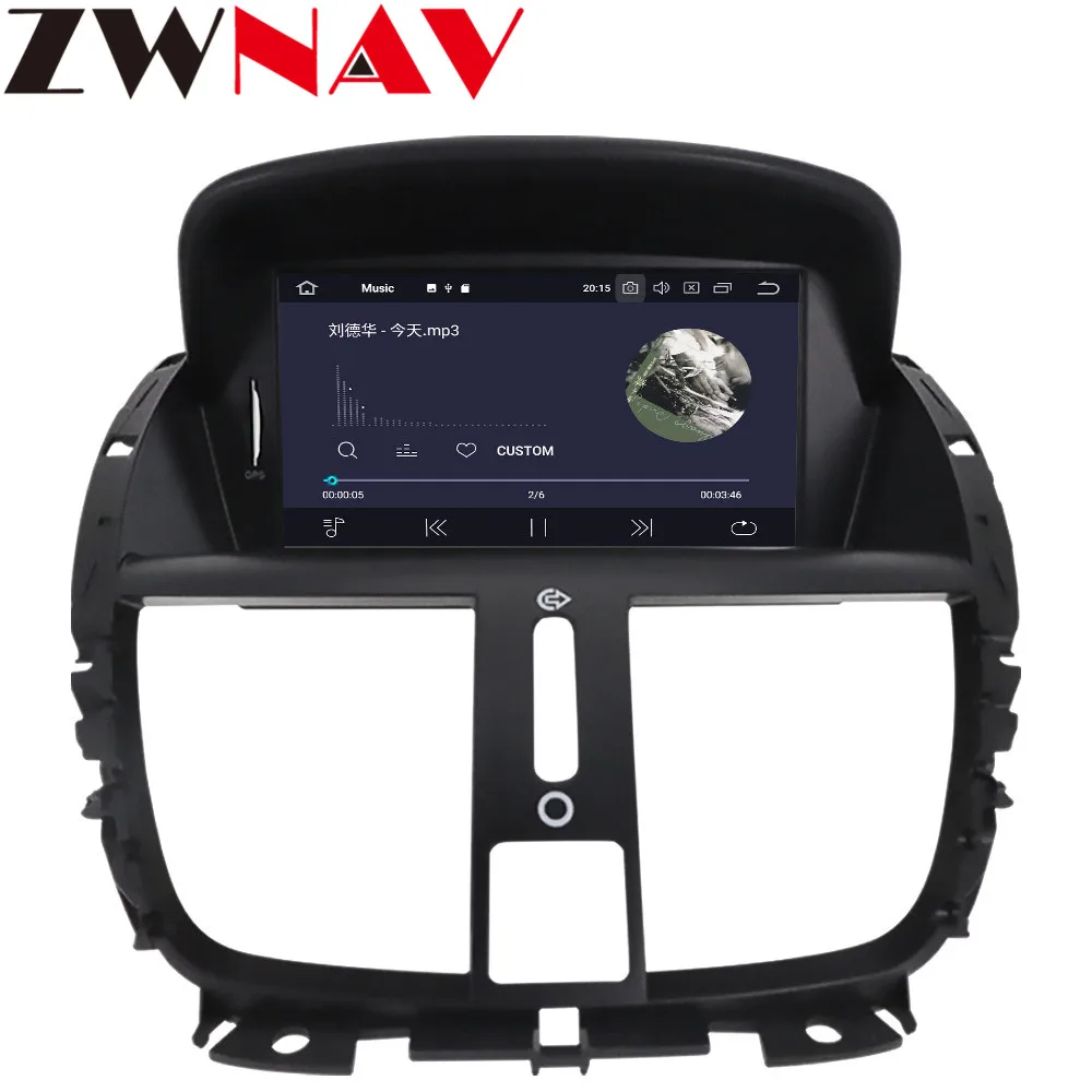 Cheap Car Radio Player Android 9 GPS Navigation For Peugeot 207 2008 2009 2010 2011 2012 2013 2014 Radio Head Unit Multimedia Player 4