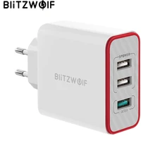 BlitzWolf BW-PL2 30 Вт QC3.0 FCP 3 порта универсальное USB зарядное устройство для путешествий настенное зарядное устройство ЕС адаптер для iPhone для huawei для Xiaomi