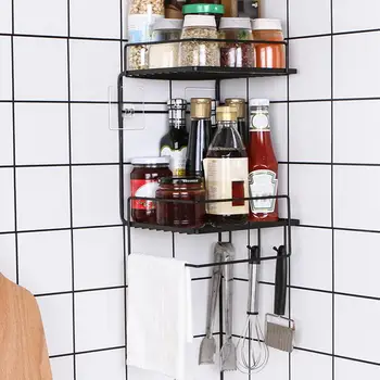 

Bathroom Shelf 2-Tier Corner Shelf Wall Mounted Kitchen Storage Rack Bathroom Wash Rack Bathroom Shower Kitchen Storage Rack Org