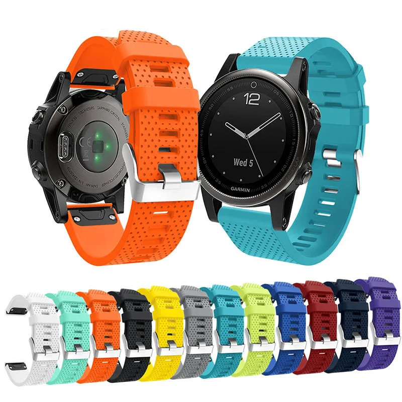 

26 22 20mm Watchband for Garmin Fenix 5X 5 5S Plus 3 3 HR Forerunner 935 Watch Quick Release Silicone Easy fit Wrist Band Strap