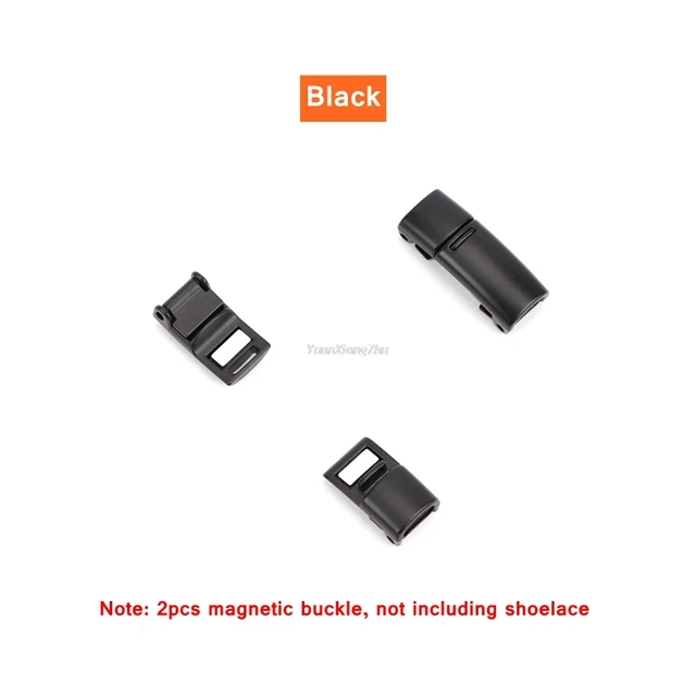 New Rainbow Magnetic Lock Shoelaces Elastic No tie Shoe laces Sneakers Shoelace Kids Adult Lazy Laces One Size Fits All Shoes Black lock