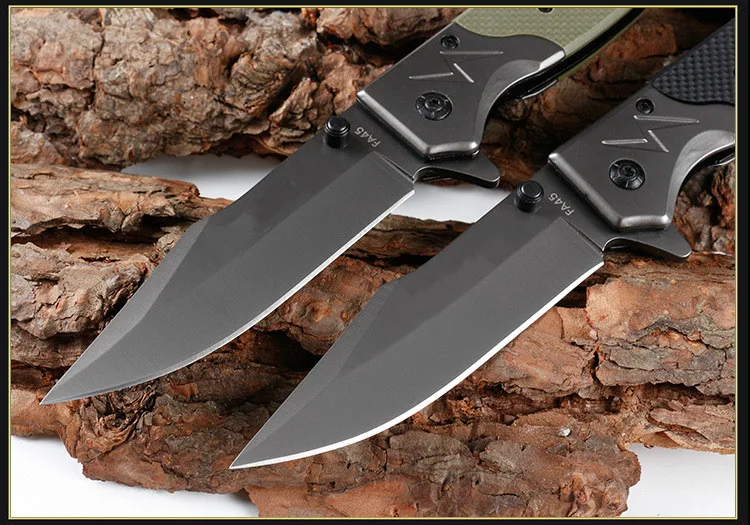 23.2cm BF- FA45 Outdoor Folding Pocket Tactical Knife Folder Fast-Opening Assisted Blade Titanium Camping Rescue Utility Knife