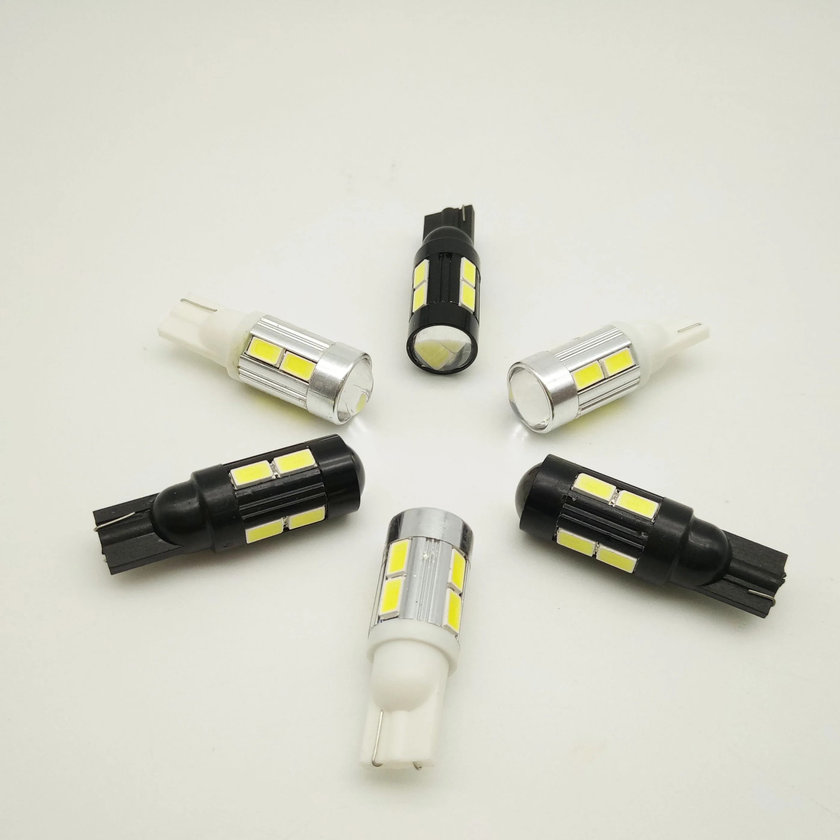 10x автомобильные лампы T10 5630 10 SMD Len белый 12В 24В W5W 194 5730 10LED габаритные огни