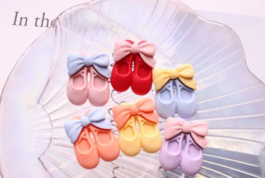 Kawaii Resin New Ballet Shoes/ Dance dress Miniature Art Flatback Cabochon DIY Hair Clip/Craft Decoration