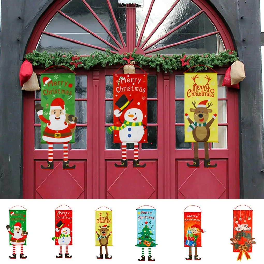 Merry Christmas Christmas Hanging Flag Christmas Decoration Christmas Door Hanging Exquisite Creation Suspension Cloth