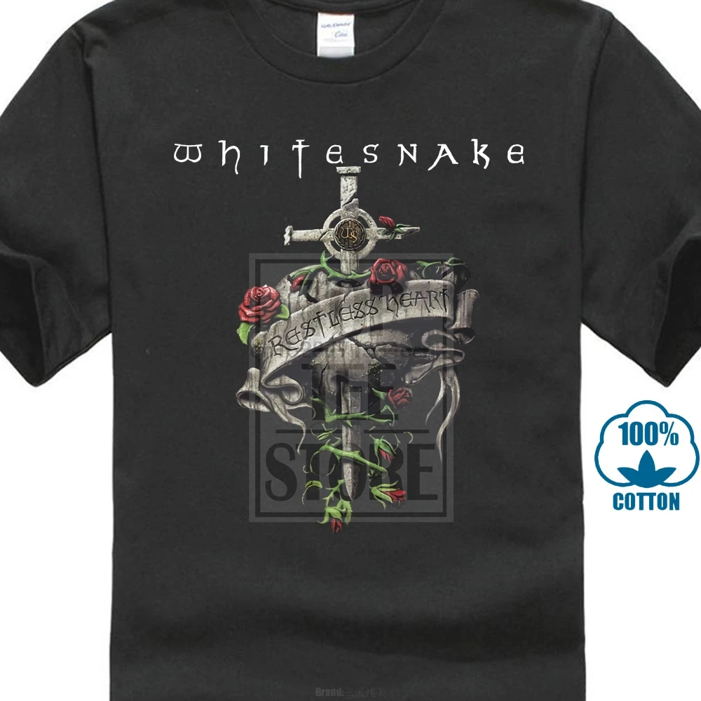 Whitesnake беспокойное сердце Давид coversdale темно-фиолетовый Dio Новая Черная футболка
