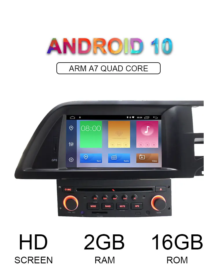 LJHANG Android 10 автомобильный мультимедийный плеер для Citroen C5 2005-2012 gps навигация 1 Din автомагнитола Стерео DVD SD wifi авто RDS ips