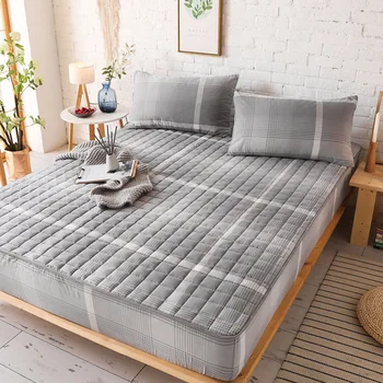 

Breathable Mattress Cover Washed Cotton Quilted Bed Sheet Pure Cotton Bedspread Thickened Simmons Mattress Protection Bed Cover