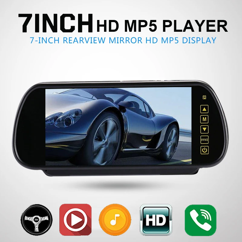 " TFT-LCD автомобильный монитор заднего вида автомобиля зеркало монитор DVD/tv/M ТВ экран премиум автомобиля зеркало заднего вида монитор для фотографии