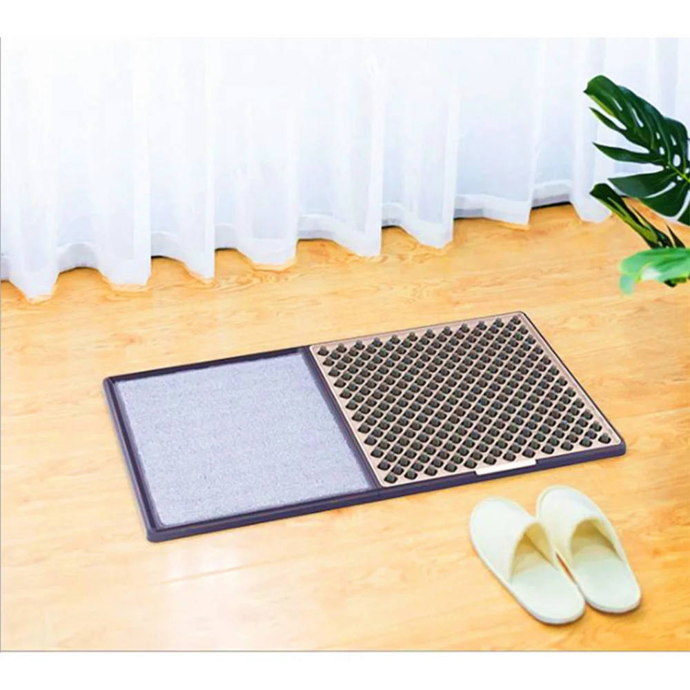 

Clean sole to absorb water and remove dust mat and friction mat