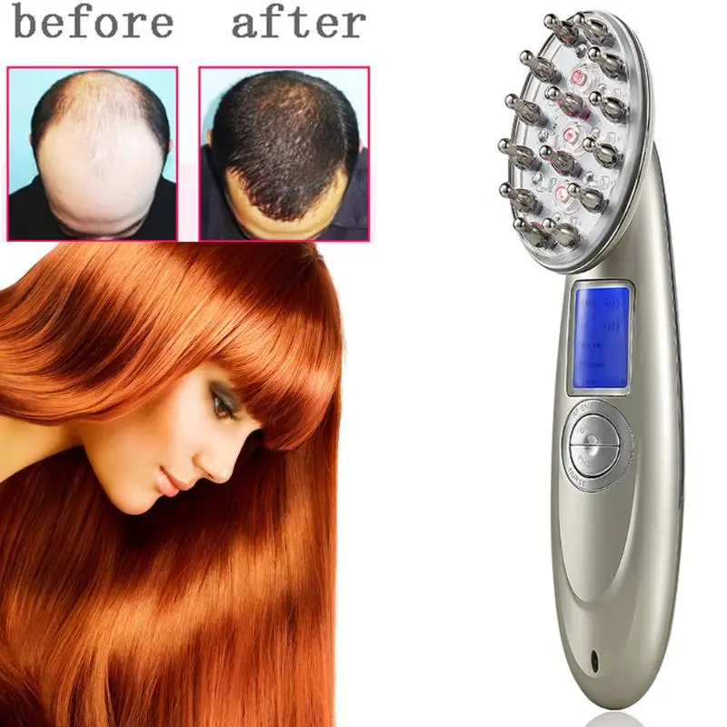 

Laser Treatment Comb Rechargeable USB Charging Laser Comb Vibrating Scalp Massage Hair Regrowth Stimulate Hair Massage Brush