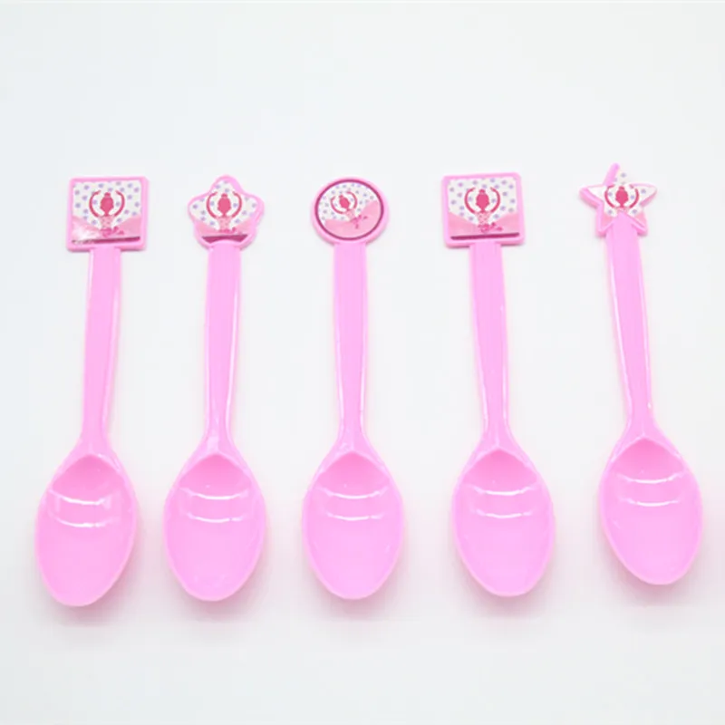 

Ballet Party Supplies Pink Decorative Girl Cute Theme Disposable Tableware Spoon 6 Pieces Baby Shower Children's Birthday Party