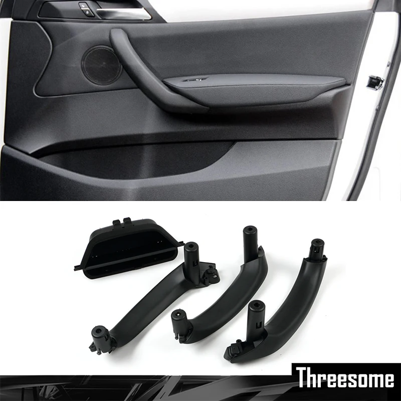 For BMW X3 F25 X4 F26 LHD Carbon Fiber Interior Door Armrest Cover Trim Moulding