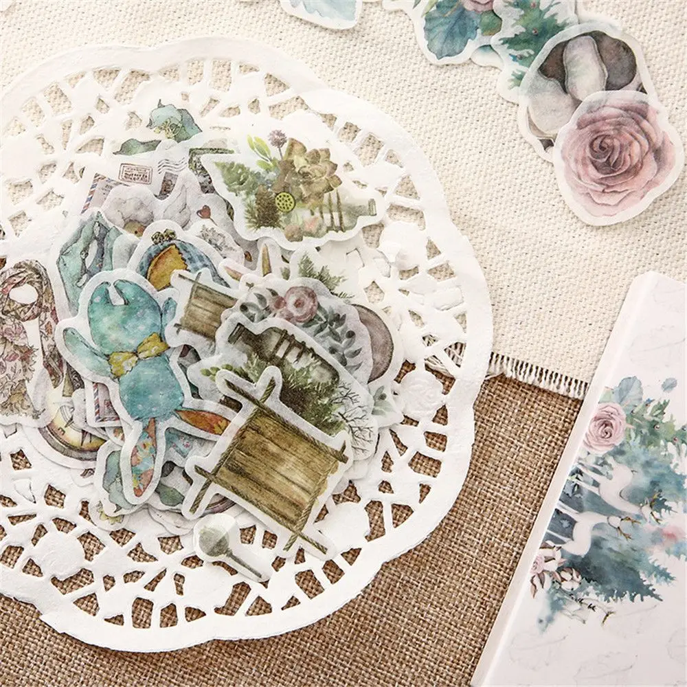 

40pcs Paper Sticker Kawaii Stationery DIY Diary Scrapbooking Craft Vintage Planner Notebook Decorations Sealing Labels Stickers