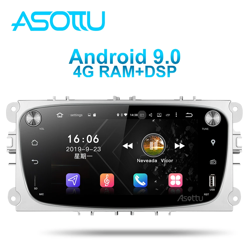 Asottu FO601 Android 9,0 PX6 автомобильный DVD для Ford Mondeo C-max focus galaxy S-max автомобильный dvd gps Радио Видео плеер в тире dvd