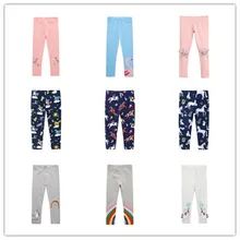 Vidmid для девочек леггинсы брюки из хлопка для детей с изображением героев из мультфильмов, с лошадкой, с единорогом, Штаны одежда для маленьких девочек, От 2 до 7 лет, детские длинные штаны