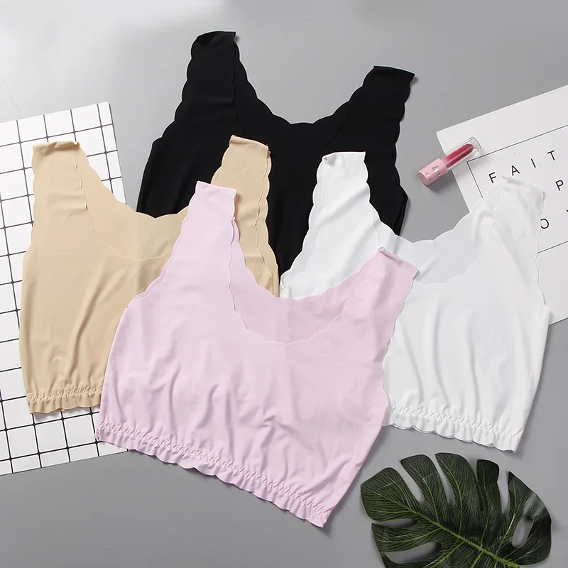 Бесшовные трусики Нижнее белье Женщины Ice Silk Crop Tops Леди Тонкий Обернут