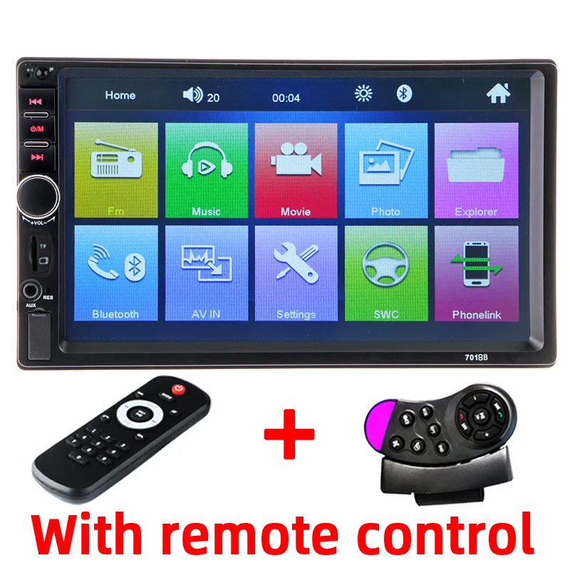 2 DIN Авторадио автомобильный мультимедийный плеер 7 дюймов HD Bluetooth MP4 MP5 стерео аудио видео USB AUX 2din радио para авто радио Coche - Цвет: 7018B-R