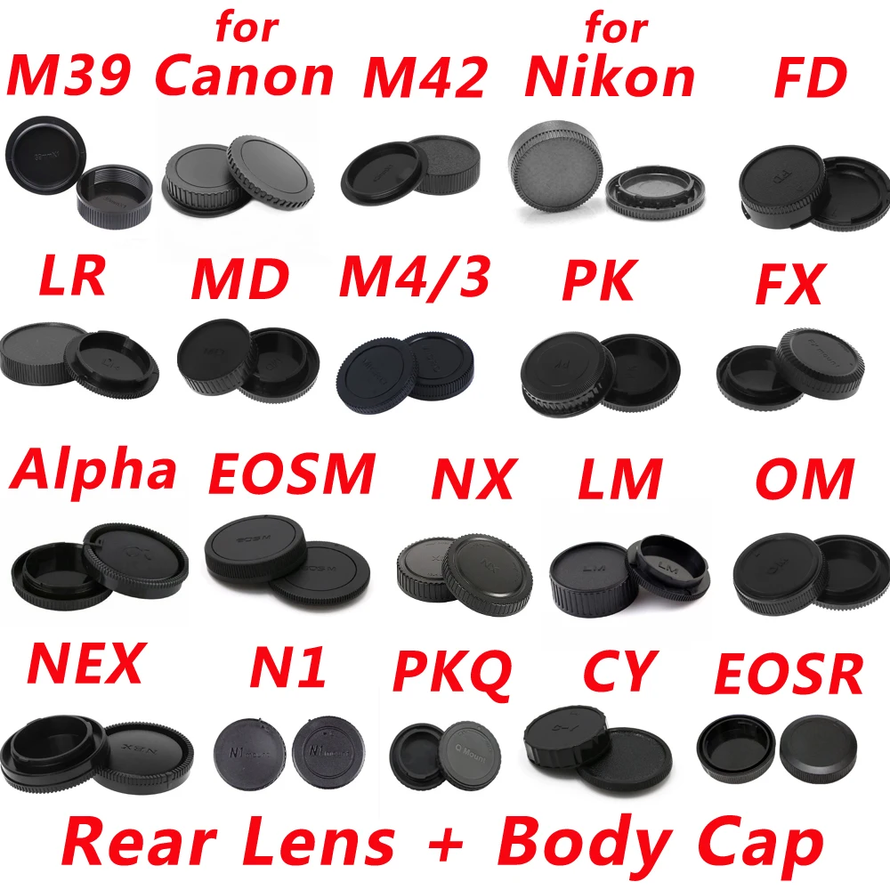 Camera Lens Cap Camera Protection Cap Lens Cover 5pcs/10pcs Set For Canon Nikon Sony Etc.