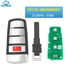 Keyless-Go 3 + 1 przycisk ASK315 MHz zdalnie sterowany klucz/48 CHIP / FCC ID: NBG009066T/dla 2006-2013 Passat, 2009-2015 CC