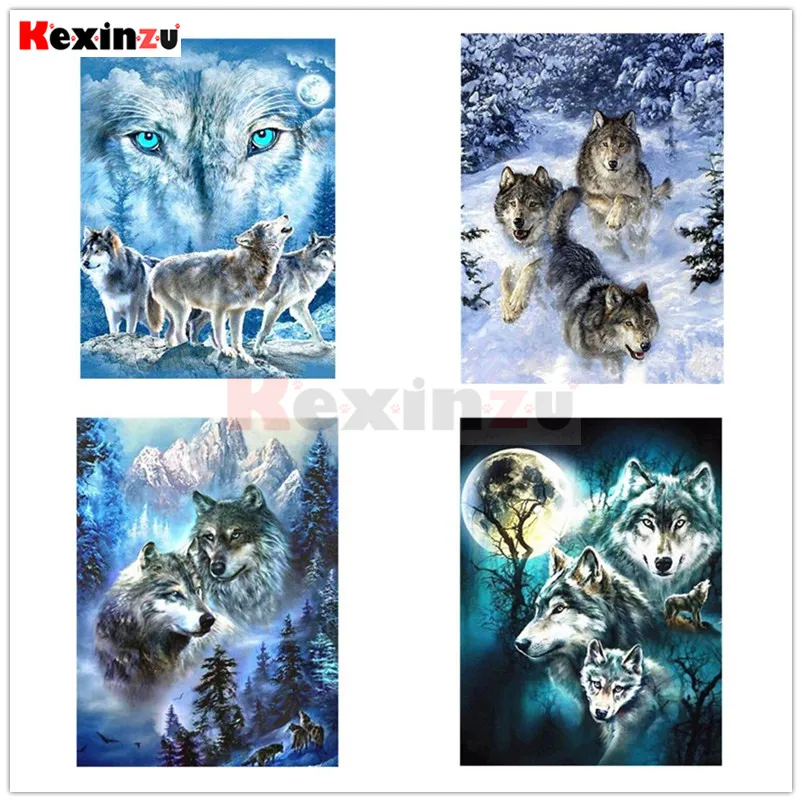 Kexinzu Алмазная мозаика распродажа животные со стразами фото вышивка алмазная