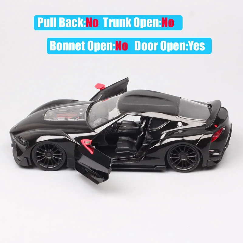 Роскошная большая 1:24 в масштабе Jada Toyota FT-1, игрушечная Металлическая Автомобильная гибридная спортивная модель автомобиля для мальчиков