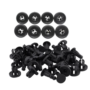 

10x 7mmBumper Trim Clip Panels for Toyota Lexus Engine Shields Cover & 20 Pcs Rivets Black Plastic Push Fasteners
