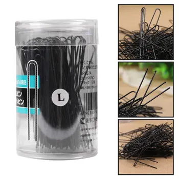 

100pcs Women Corrugated Hair Pins U Shaped Hair Pins Stainless Steel Hair Clips for Buns Updo Hairstyles (Black)