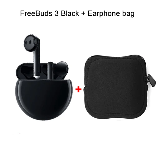 HUAWEI FreeBuds 3 беспроводные Bluetooth наушники-вкладыши kirin A1 интеллектуальное шумоподавление управление краном Быстрая зарядка FreeBuds3 - Цвет: black n bag