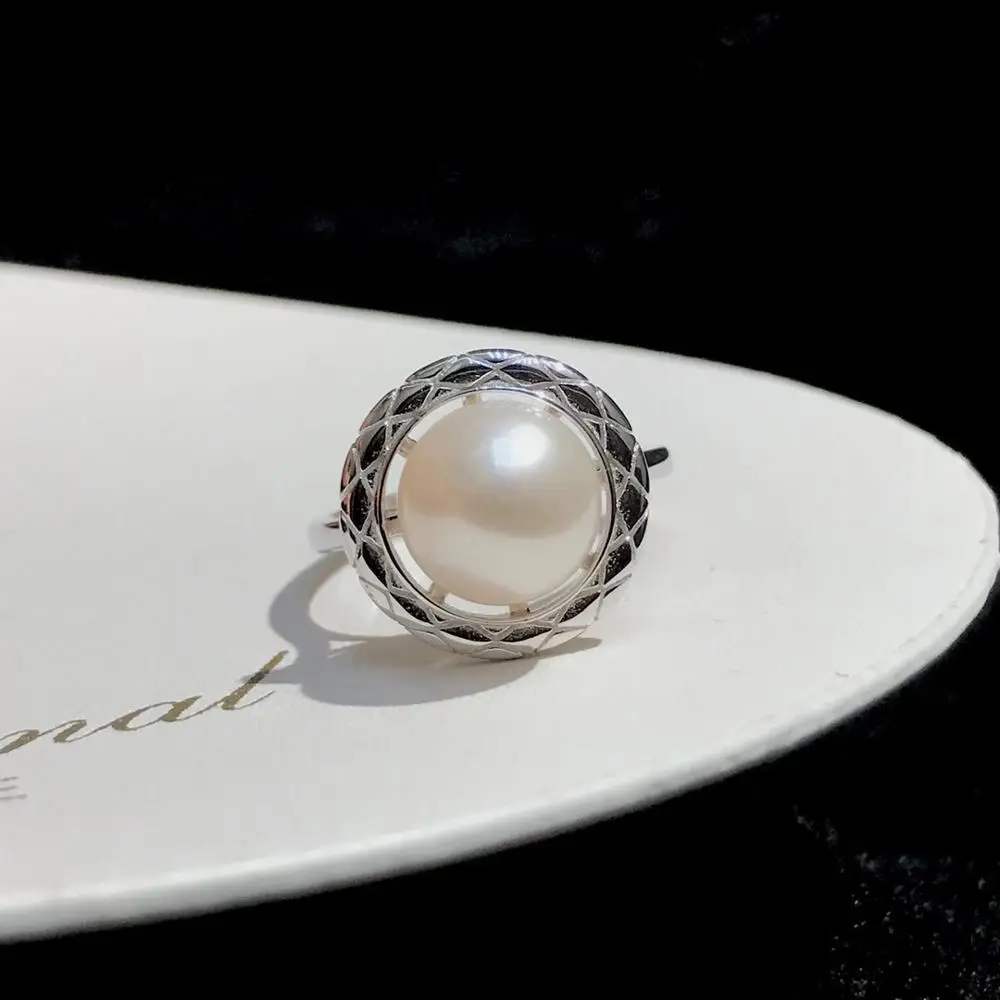 

Вечерние ювелирные изделия подарок 925 стерлингового серебра Регулируемые кольца настройки выводов части установок для жемчуг кораллы нефрита с украшением в виде кристаллов, 5 шт./лот