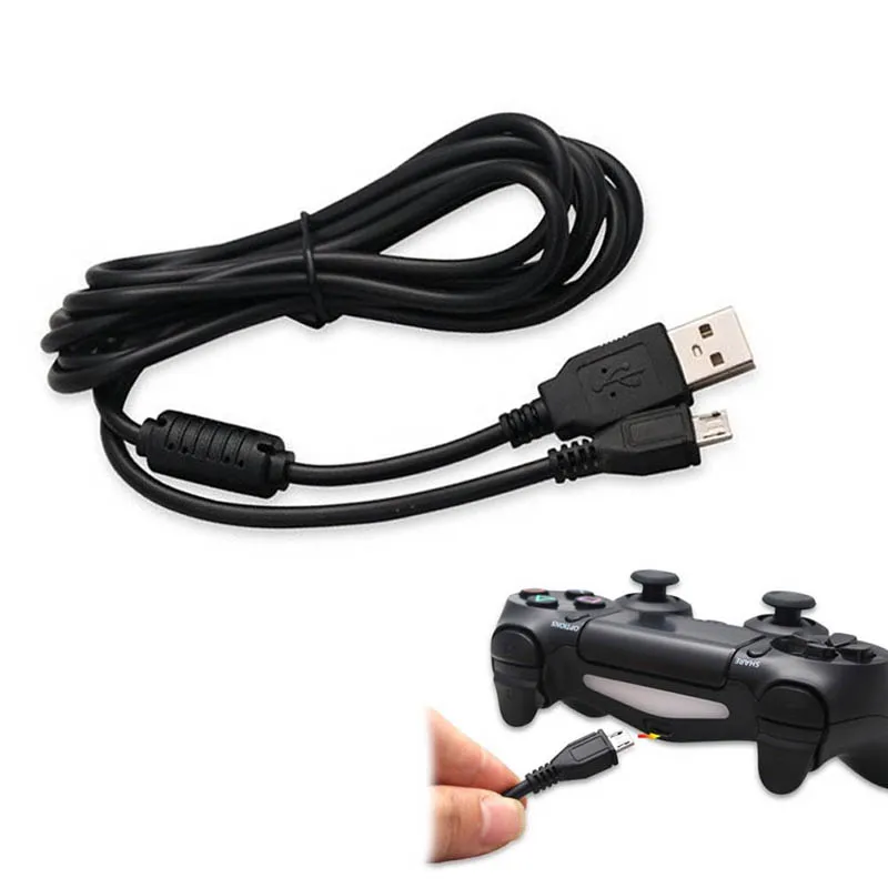 2 в 1 зарядный кабель для передачи данных USB Micro Line зарядное устройство Шнур для sony PS4 тонкий игровой контроллер