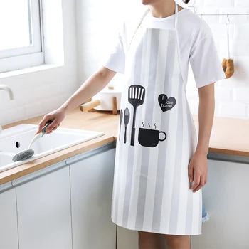 

Apron Nordic Style PU Cartoon Pattern Anti-fouling Bakery Kitchen Home Apron DIN889