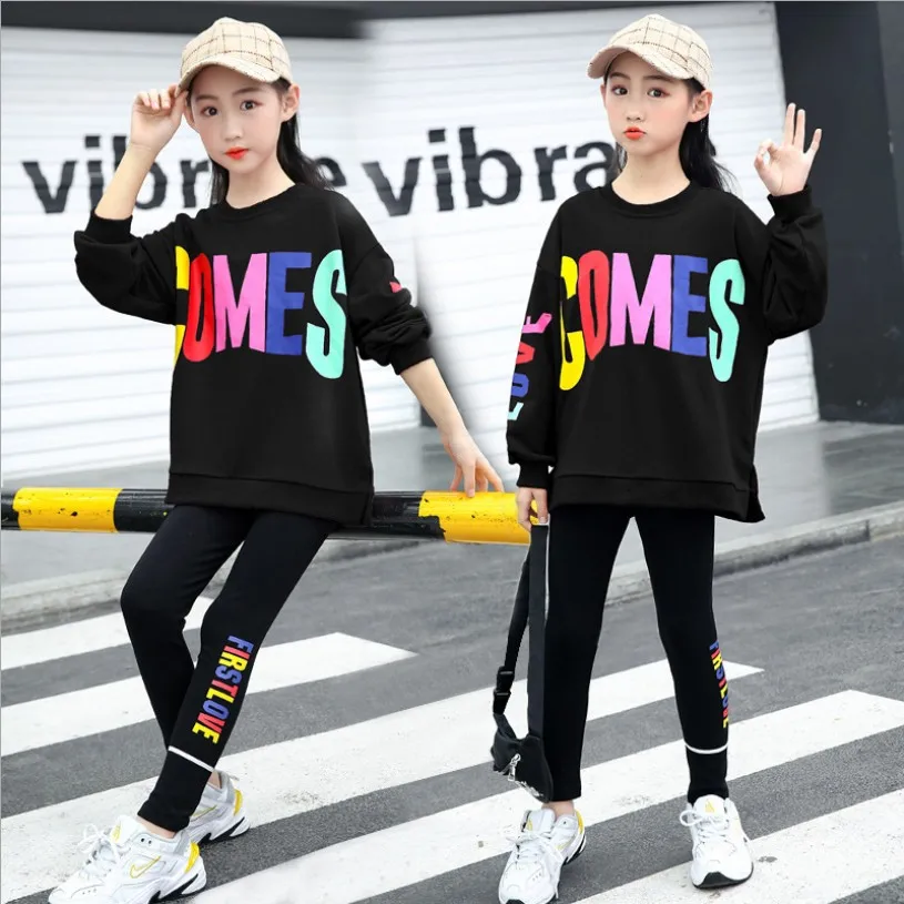 Conjuntos de ropa para niñas, suéter de manga larga y pantalones ...