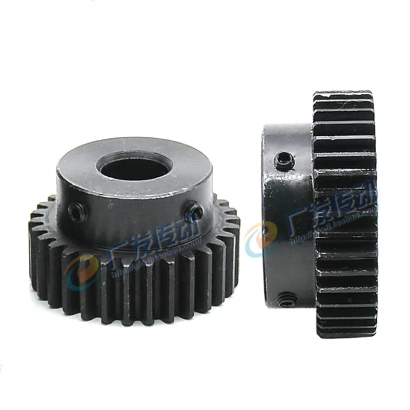 1 шт. Spur gear 1,5 mod 45 зубьев 1.5M45T boss gearinner диаметр 8-25 высокая частота почернение Толщина зуба 15 мм