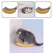 

Durable Scratching Mat Skin-friendly Corrugated Paper Pet Cats Banana Scratcher Mat Cats Scratcher Board Cats Scratcher