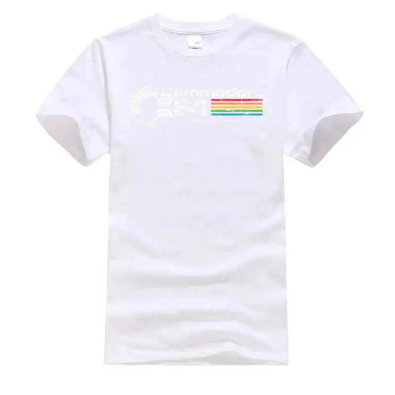 Commodore_64__8299 Funny Casual Tops T Shirt Crew Neck Autumn Pure Cotton Short Sleeve T-shirts for Men Design T Shirt Commodore_64__8299 white