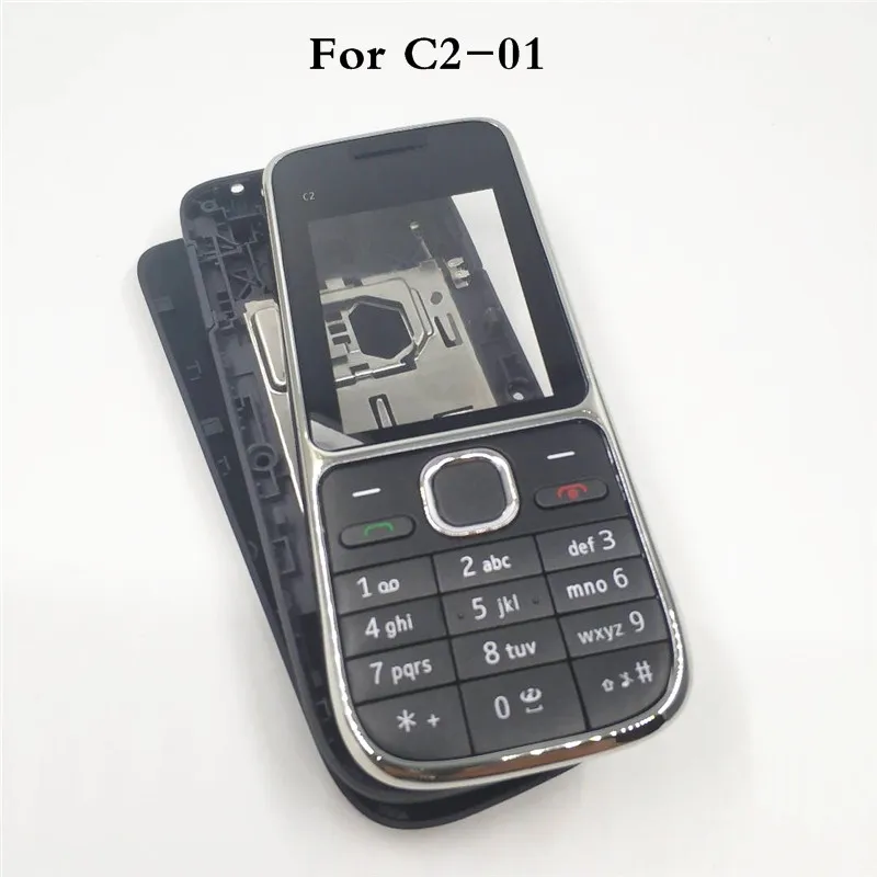 Оригинальный новый полный корпус чехол для Nokia C2-01 Крышка батарейного отсека