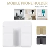 Wall Mount Phone Plug Holder Mobile Phone Charging Stand Air Conditioner TV Remote Control Storage Box Home Storage Holders Rack 4