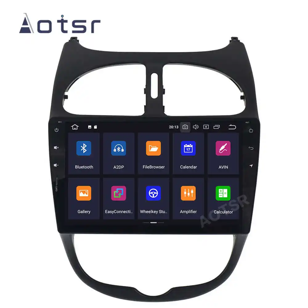 AOTSR Автомагнитола для Peugeot 206 2000 - 2008 Android 10 мультимедийный плеер Авто Стерео GPS
