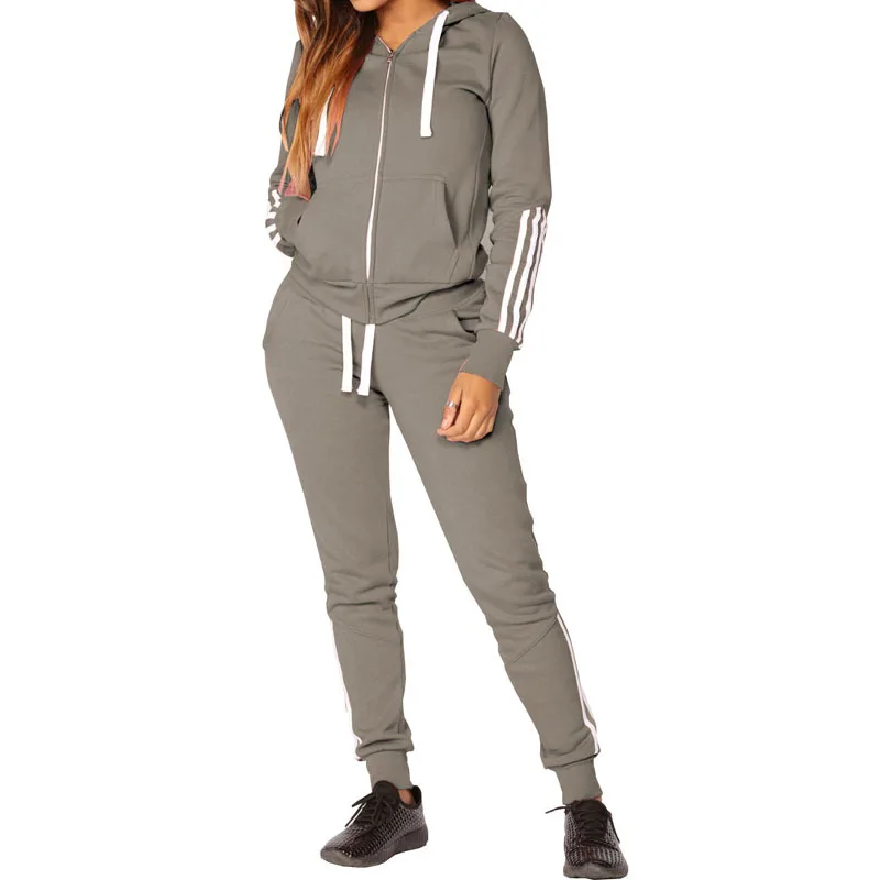 co ord sets Two Piece Set Tracksuit Women Spring Winter Clothes Hoodie Pants Sets Zipper Hooded Sweatshirt Trousers Suit Chandal Mujer lounge wear sets