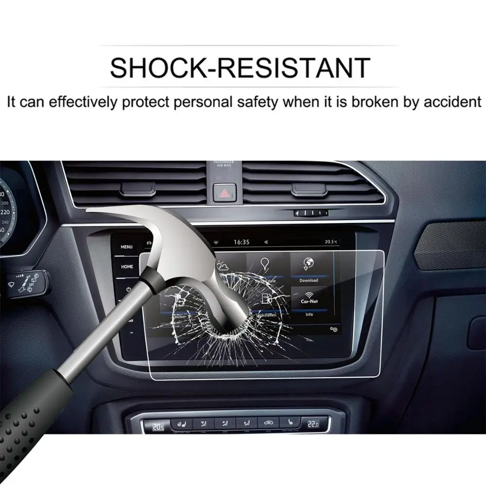 Продажа RUIYA Закаленное стекло экран протектор для Volkswagen Tiguan VW Tiguan II GTE Allspace Откройте для себя Pro 9,2 дюймов автомобильный навигационный экран