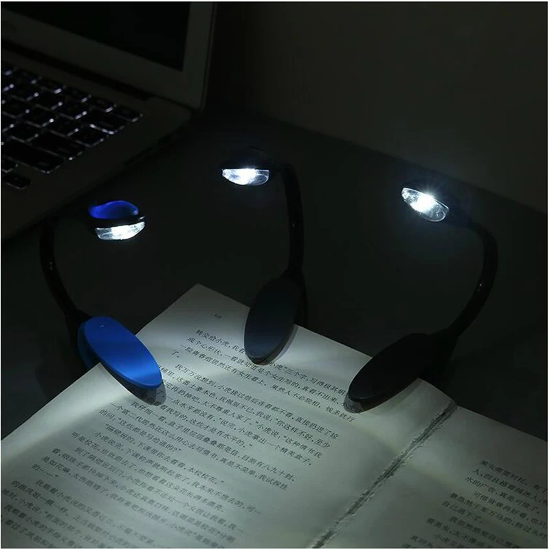  Flexible Reading LED Light Book Light Clip-on Beside Bed Table Desk Lamp Mini LED book light music  - 32959738458