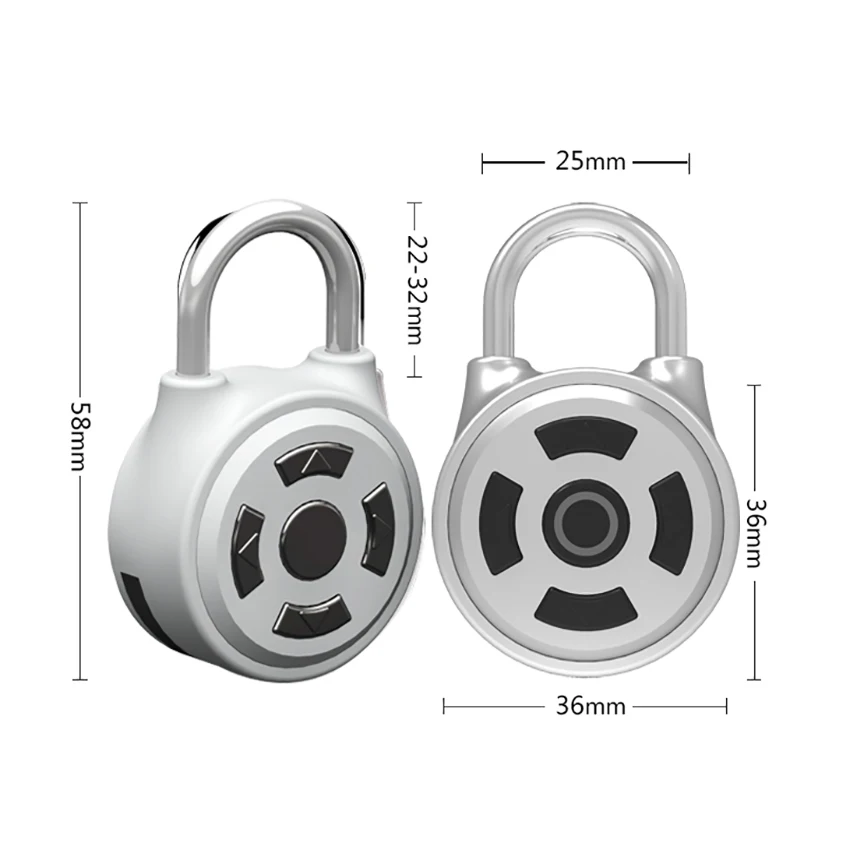 Smart Password Padlock, Bluetooth APP Electronic Security Lock Keyless Padlock Door For Suitcase Backpack Bike Password Lock