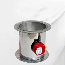 Электрический заслонки из нержавеющей стали OD51mm-400mm переключатель Тип Электронный заслонки привод Электрический воздуховод торцевой фланец