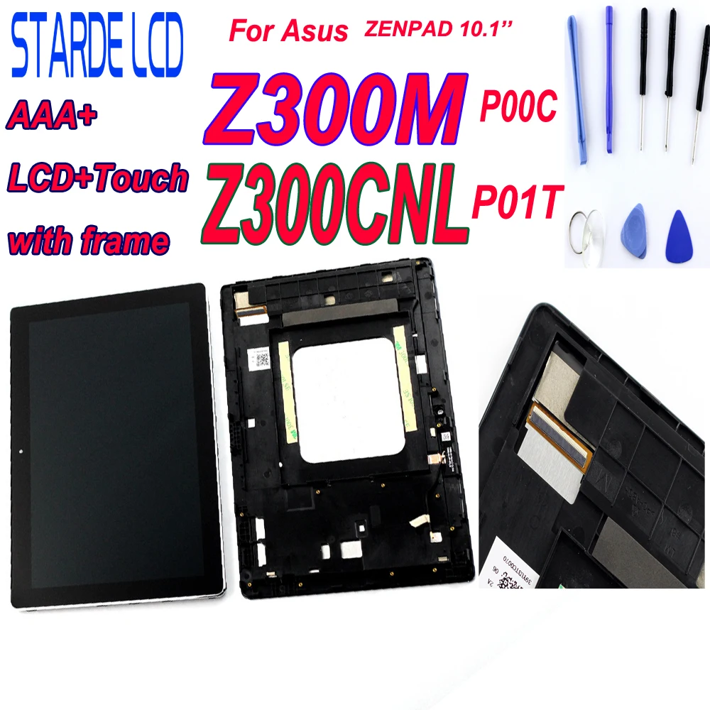 

New LCD for Asus Zenpad 10 Z300M P00C Z300CNL P01T LCD Display Touch Screen Digitizer Assembly with Frame Repair Parts